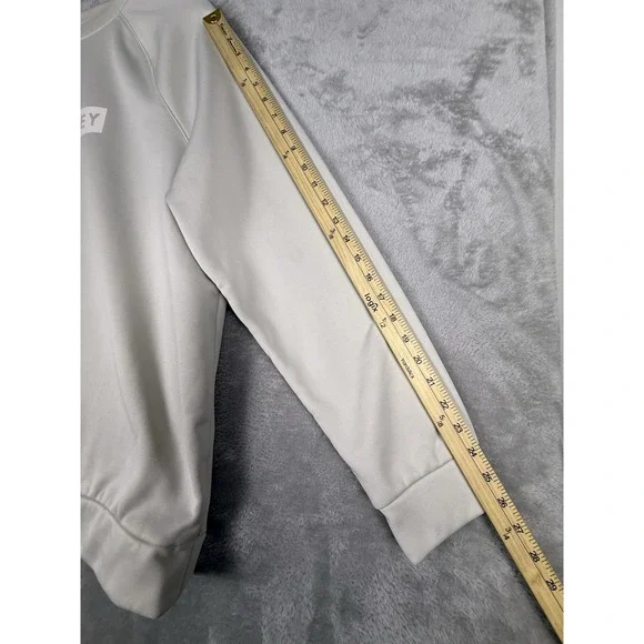 Hurley Sweatshirt Mens Large Cream Beige Crewneck Fleece Retro Surfer Pullover - Picture 4 of 10